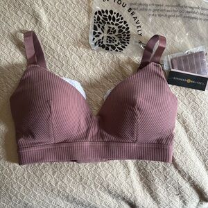 Kindred Bravely Ribbed Signature Cotton Nursing Bra Medium Busty Twilight